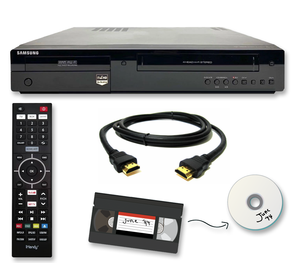 Samsung DVD Recorder VCR Transfer Tapes hotsell