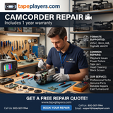 Camcorder Repair Service, includes Shipping Costs, Free Replacements, 1 Year Warranty