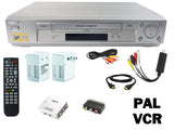 Sony PAL VCR Bundle for Playing International PAL VHS tapes w/ Remote, HDMI, USB
