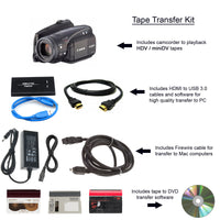 Canon HDV + miniDV Tape Player Camcorder Bundle w/ USB, HDMI