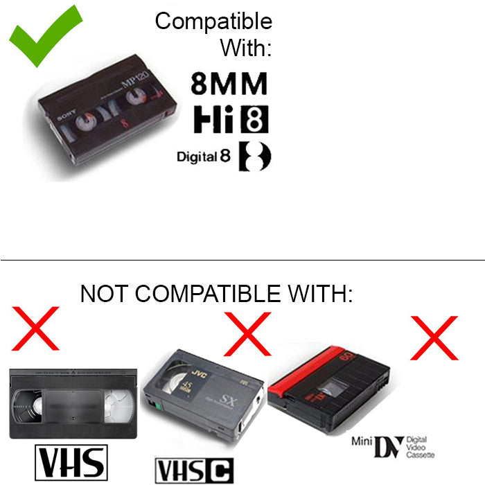 Computer Compatable Tape 8mm Tape Player Hi8 Camcorder Bundle for Digitizing Hi8 and 8mm Tapes ...