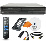 JVC VHS to DVD Recorder VCR Player Combo w/ Remote, HDMI, Blank DVD