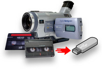 8mm Tape Player Hi8 Camcorder Transfer Bundle for Digitizing Hi8 and 8mm Tapes