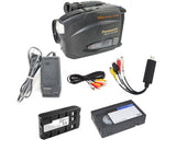 Panasonic VHS-C Tape Player Vintage Camcorder Bundle w/ USB, Blank Tape