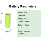 Powerplay Battery 18500 18490 2400mAh 3.7V Rechargeable Li-ion Batteries for ImmersionRC FPV DVR 2-Pack