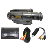 8mm Hi8 Tape Player Camcorder Bundle [Fully Working, Poor Condition]