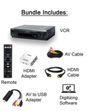 VCR Bundle - Play and Digitize VHS to DVD w/ Remote, HDMI, USB