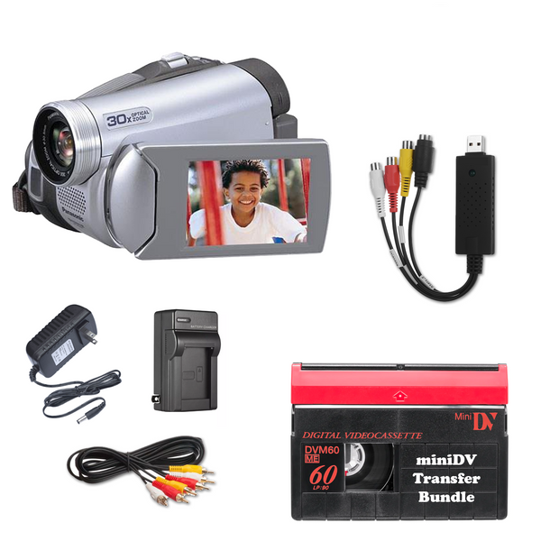 miniDV Tape Player Bundle, Play and Transfer DVC tapes w miniDV Tape Player Bundle, Play and Transfer DVC tapes w