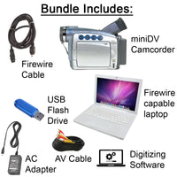 Tape Digitizing Bundle for 8mm, Digital8, MiniDV, or Hi8 to USB Transfer